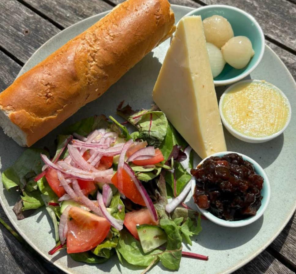 Freshly prepared salad at the deli counter